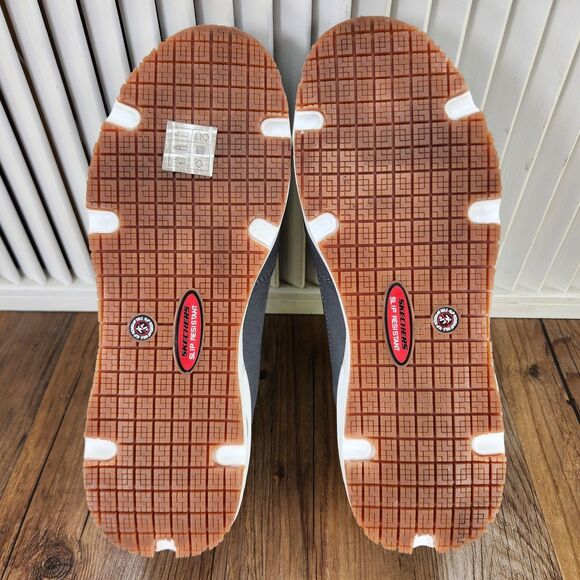 Skechers Luna Uno SR Alloy Toe Womens Size 8 Wide Gray Slip Resistant Work Shoes - Picture 7 of 9